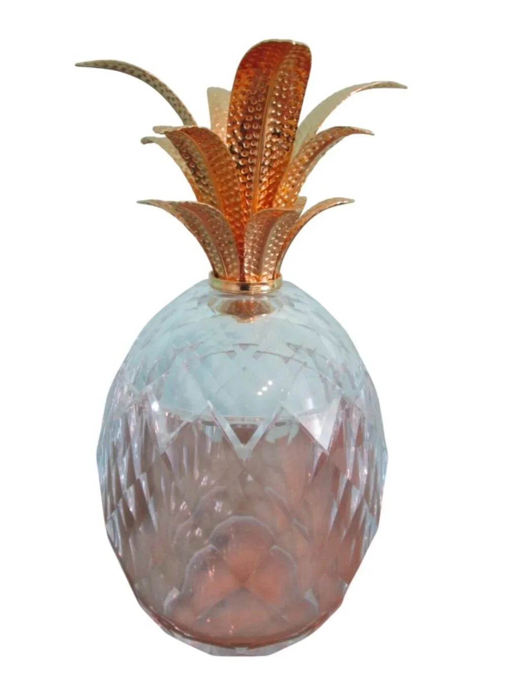 Mario Luca Giusti Ananas Melissa Pineapple Gold Plated Leaves Synthetic Crystal